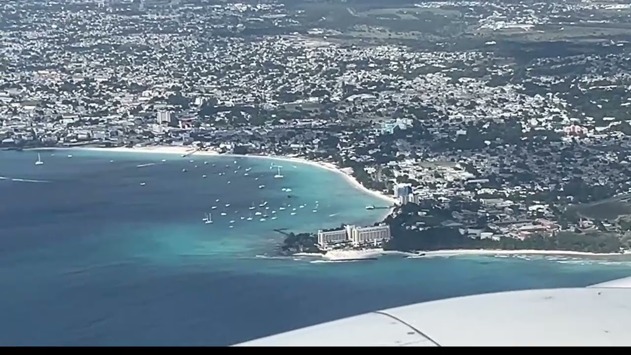 Beautiful Barbados from the sky. Flying in to the Island. ✈️🇧🇧