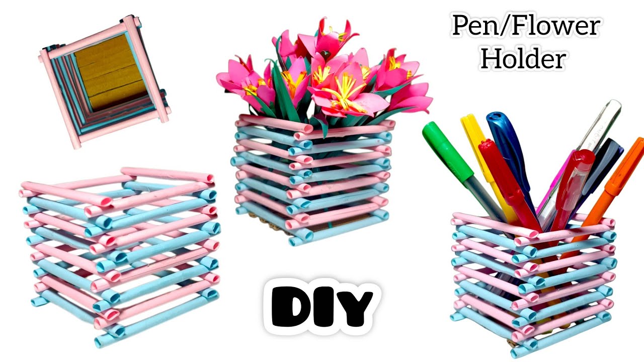 DIY Unique Pen Holder / Paper Craft Easy Holder DIY / Paper Craft For School Student 