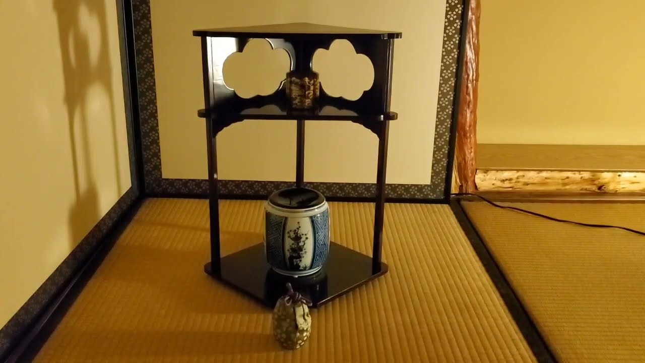 炉つづき薄茶、好文棚 thick & thin tea w/ kobundana Omotesenke-ryu [表千家流] tea class 2022-1-15