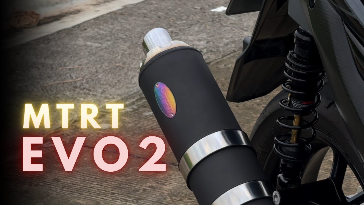 MTRT EVO 2 PIPE - AEROX V2 (340MM CANISTER & 28MM ELBOW)