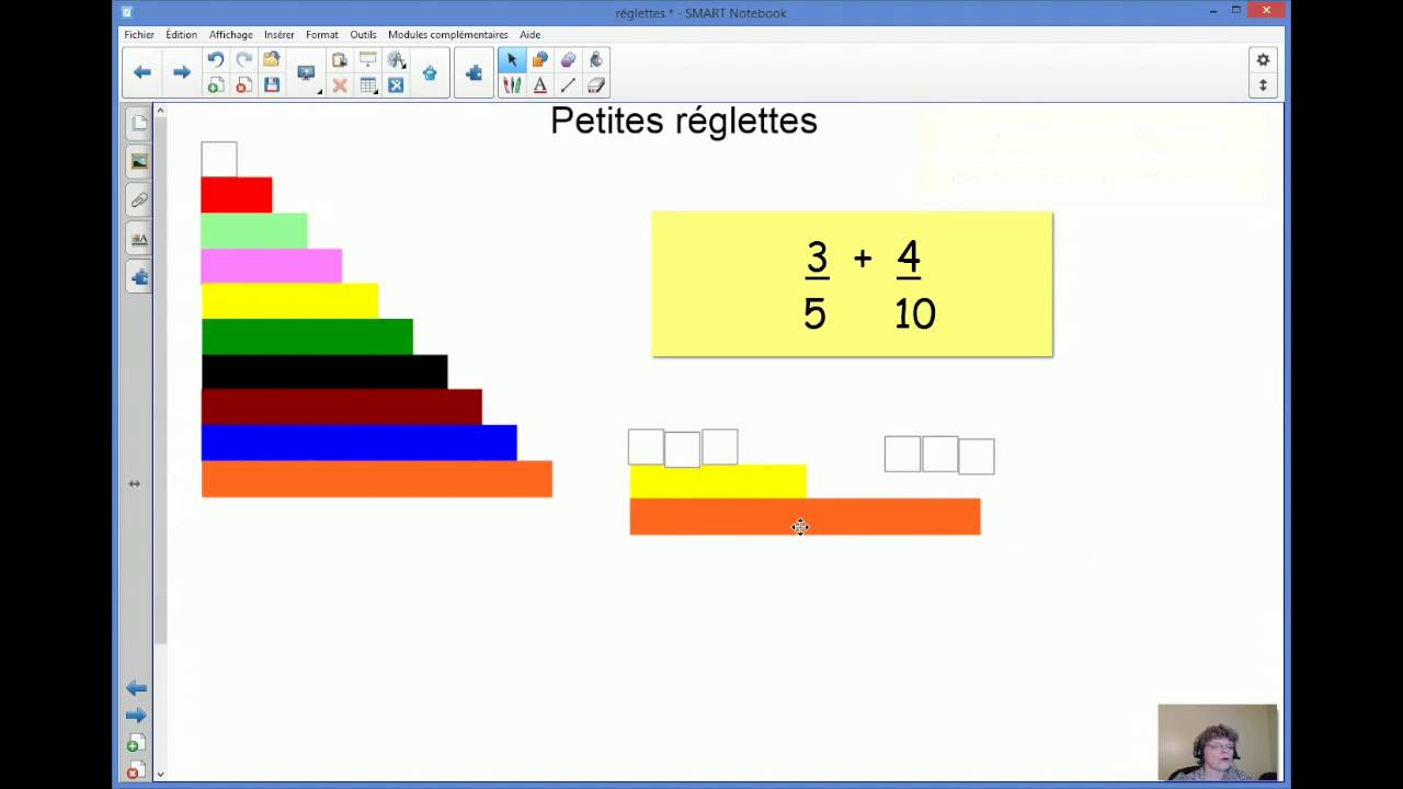 Smart Notebook 15 : Les réglettes Cuisenaire