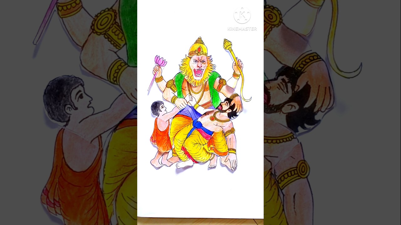 Narasimha avatar And Prahlad #art #narasimha #narasimhan #narasimhaswami #viral #trend #trending