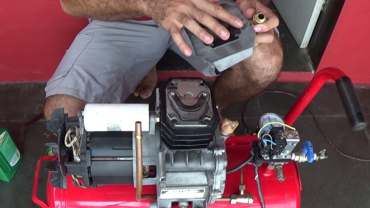 Reforma do Motocompressor - Motomil 8.5 25L 2HP Parte 07 Compressor de ar não enche!