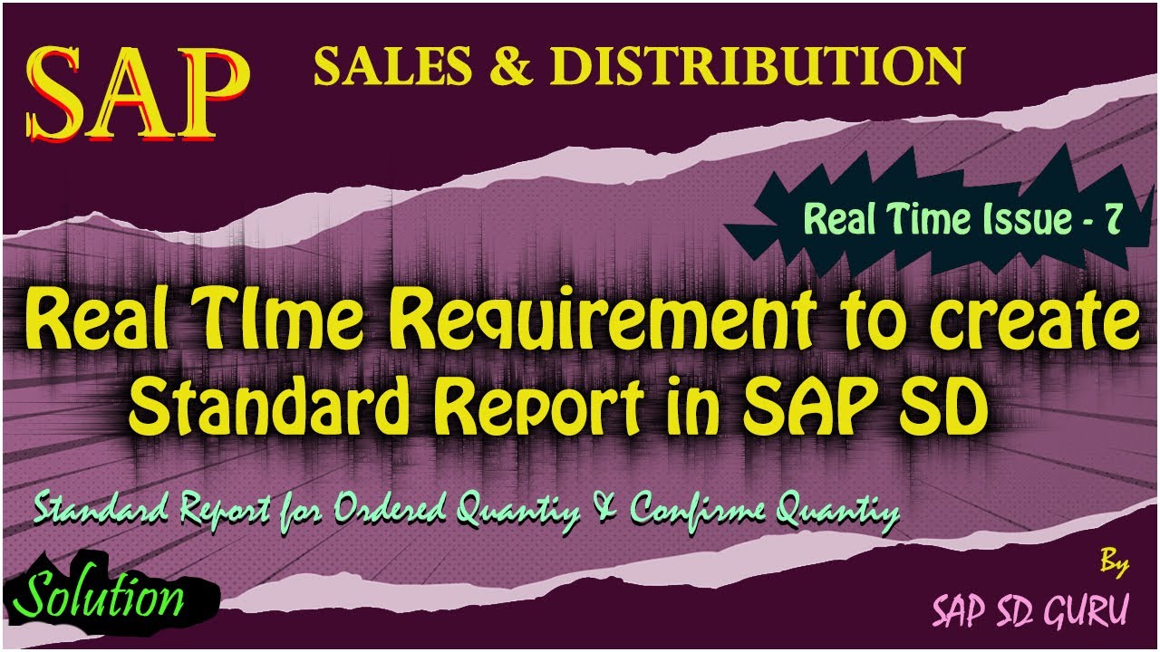 Solution for creation of Standard report in sap  #sapquery #sap #sapsd  #realtime
