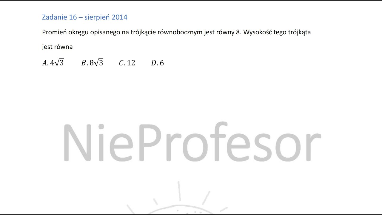 MP 28. 2014.08. zadanie 16 matematyka PP