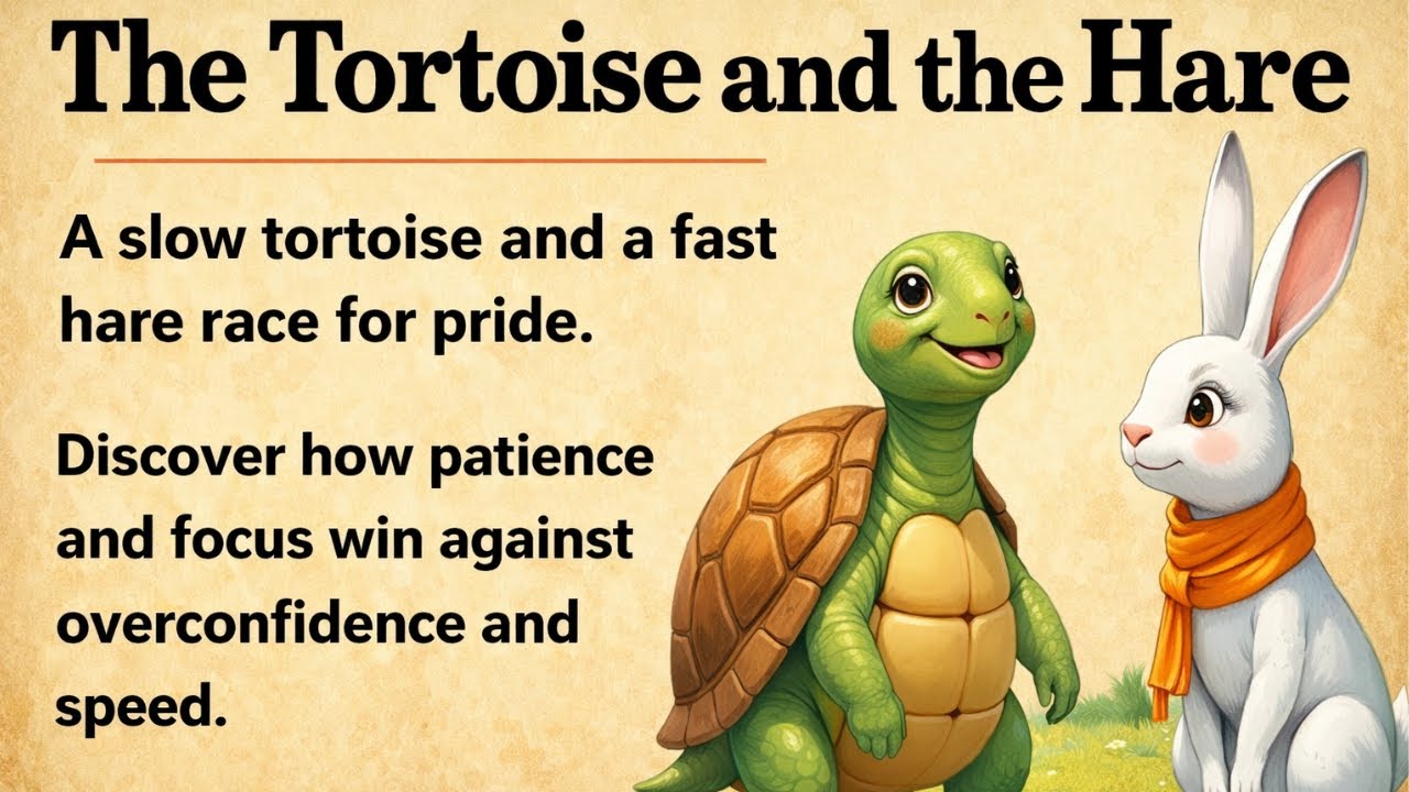 Learn English with Stories: The Tortoise and the Hare 🐢🐇 | Beginner English Story (A1–A2)