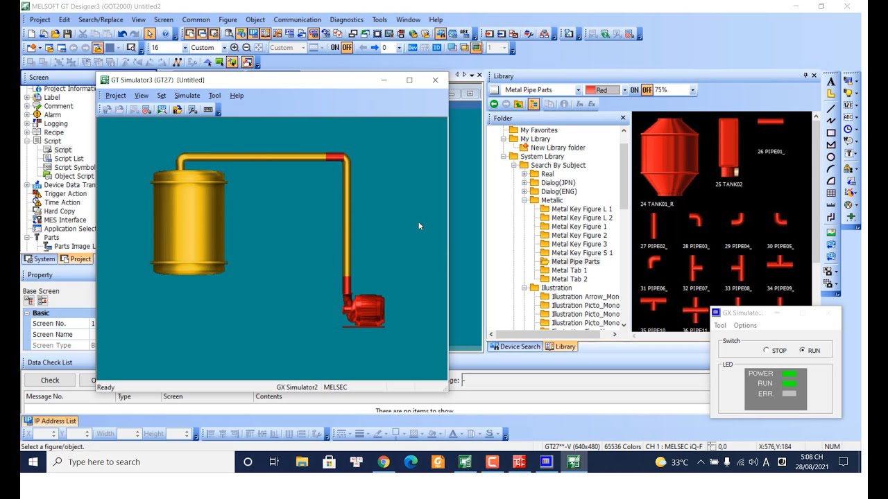 HƯỚNG DẪN MÔ PHỎNG HOẠT ĐỘNG BƠM NƯỚC, PUMP AND PIPE SIMULATION