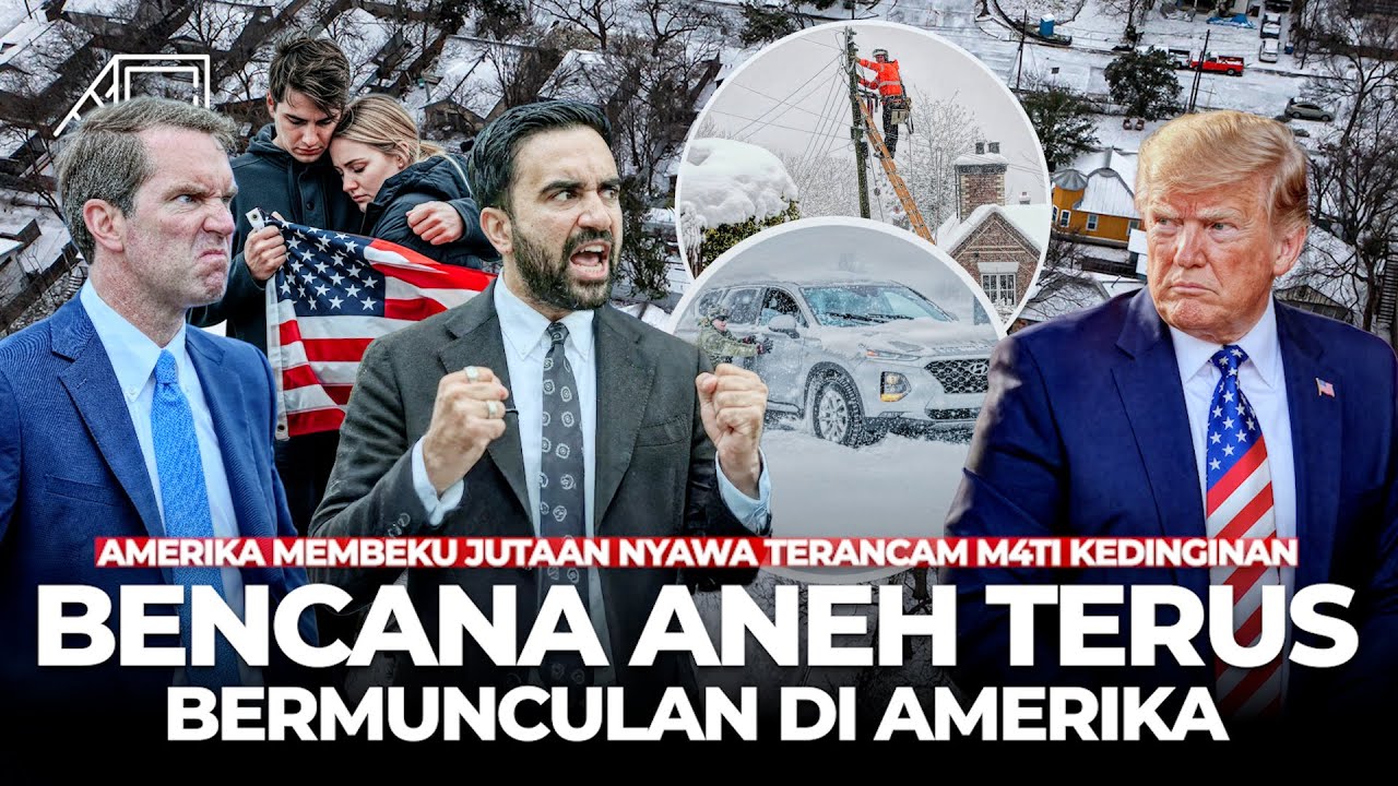Amerika Memohon Bantuan Diserang Badai Salju Mematikan Trump Kabur dari Masalah! Bencana Salju AS