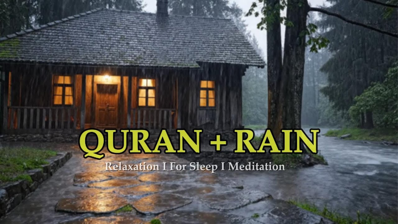 Quran to Stop Overthinking & Wash Away Anxiety | Heavy Rain & Thunder for Deep Sleep, Focus, Study