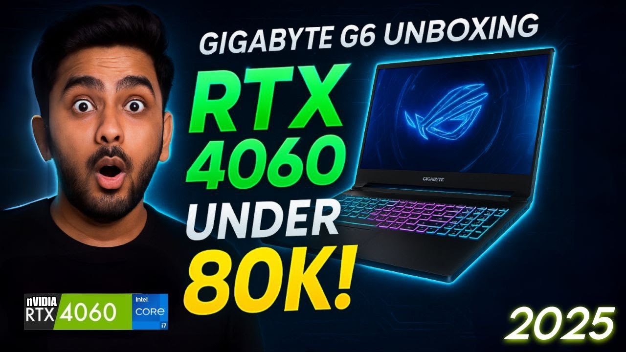 Gigabyte G6 Unboxing: Cheapest RTX 4060 Gaming Laptop! | i7-13620H Beast Performance