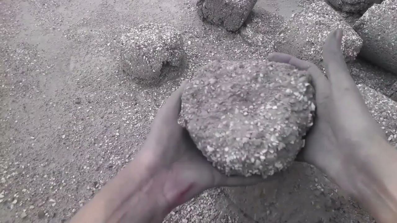 Charcoal grainy sand chunks+ shapes dry floor asmr crumbling💯🖤🖤+water crumbling video💦💦