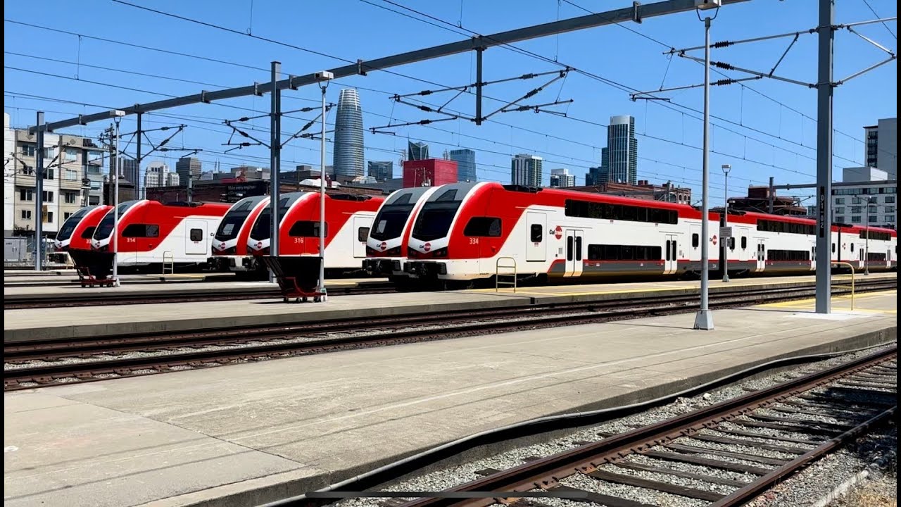 Electric Caltrain Arrival Into San Francisco Station!