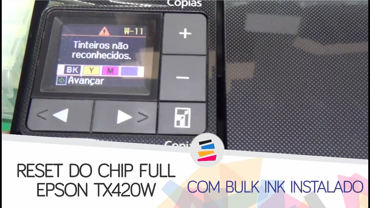 RESET DO CHIP FULL DO BULK INK NA EPSON TX210 TX220 TX420W E SIMILARES