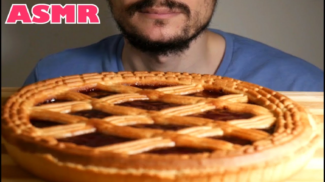 ASMR CHERRY PIE CAKE (ITALIAN SWEET DESSERT) *Eating Sounds *MUKBANG ITA NO TALKING (ITALY)