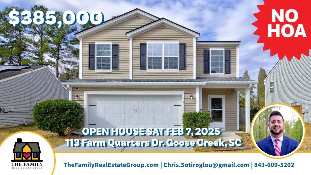 Move-In Ready Home Tour: Goose Creek SC | $385K | No HOA