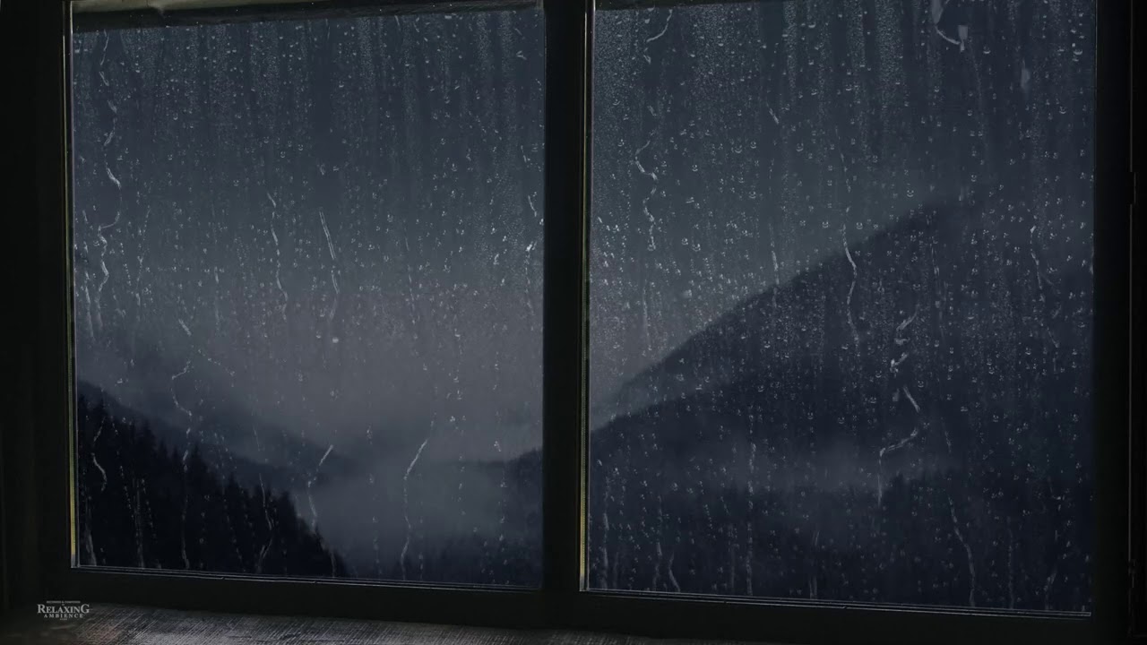 Rain & Thunder Cabin Window | Relaxing Sounds for Sleep, Insomnia, Study, PTSD