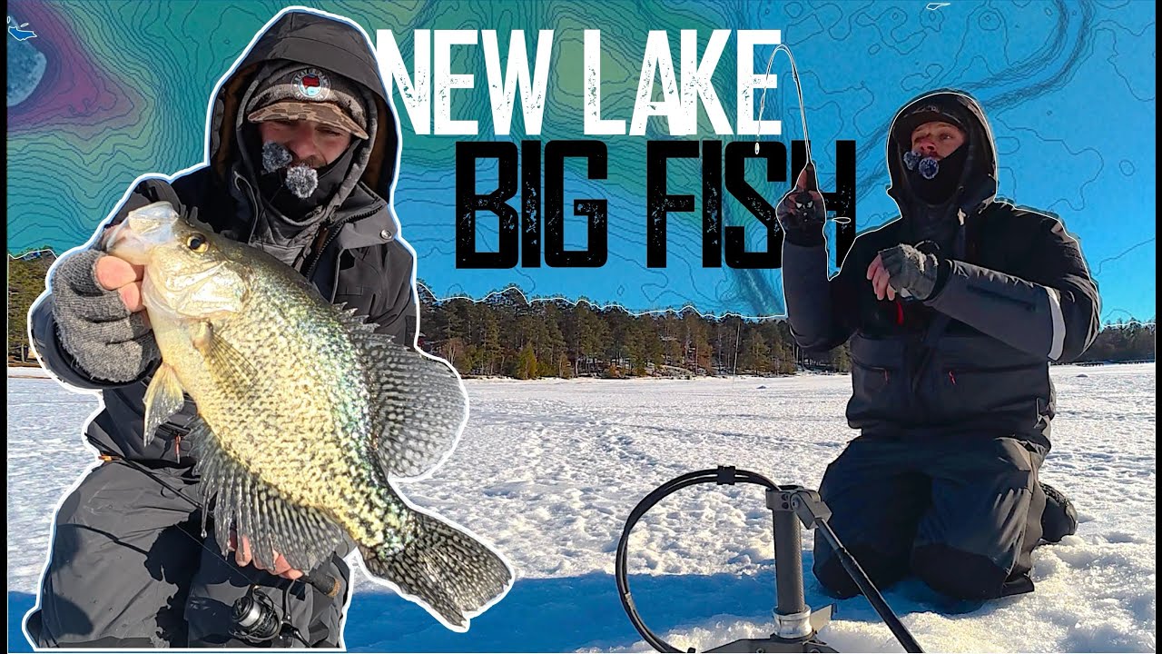 Ice Fishing NEW LAKE with a BIG SECRET! + UNDERWATER FOOTAGE!