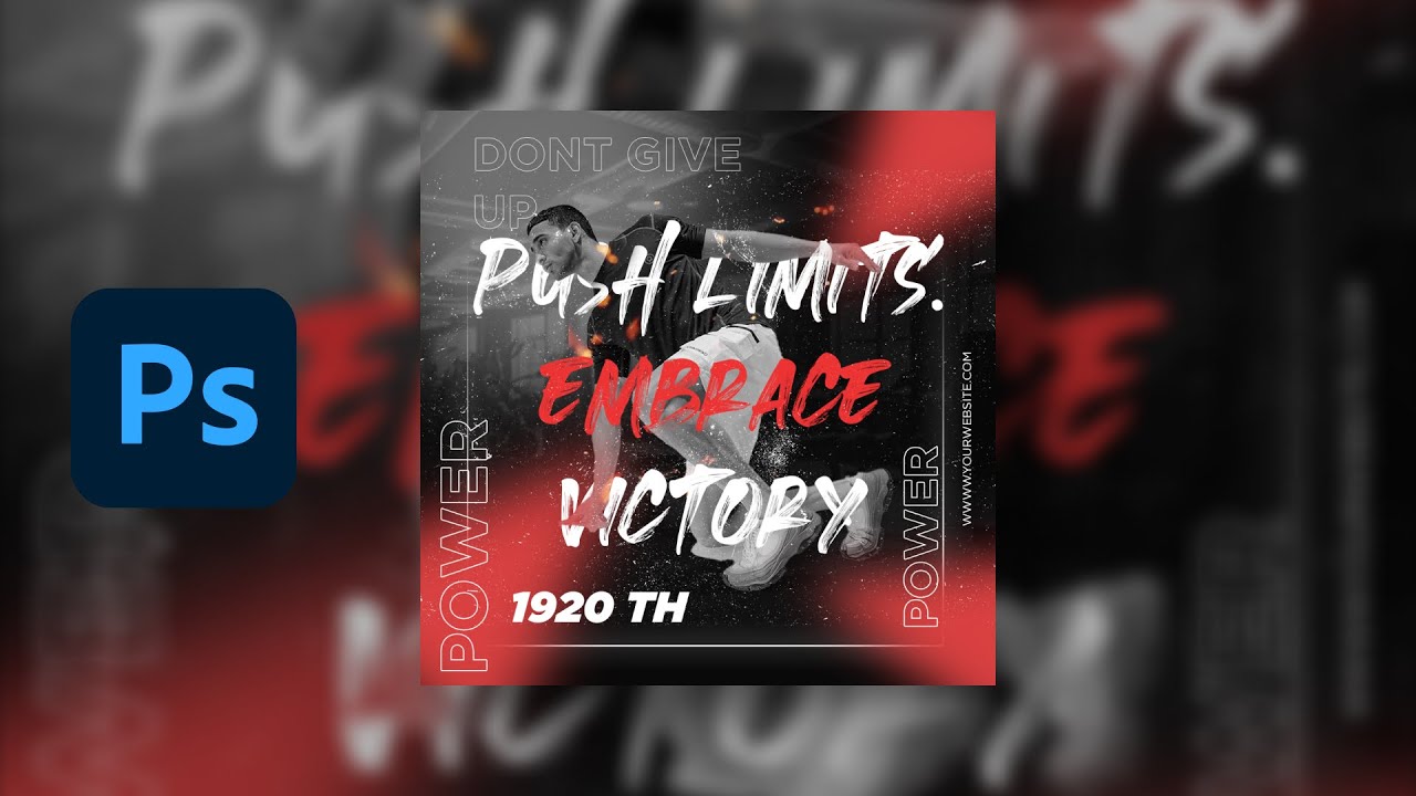 Photoshop Tutorial | Flyer Dsign | Sporting Social Media Post  ⚡