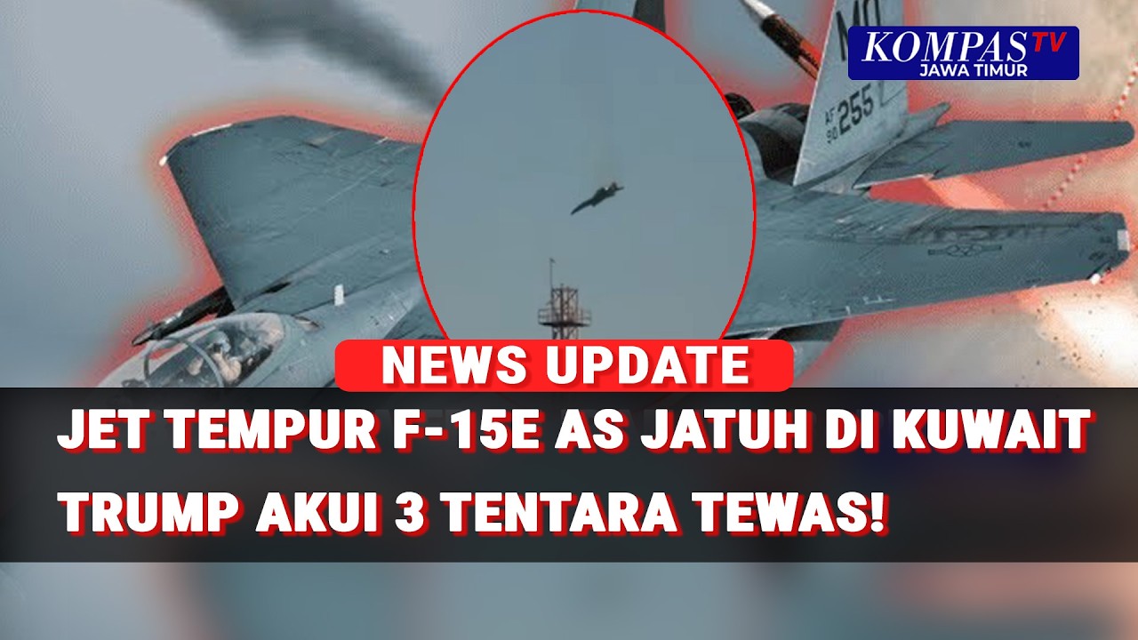 Detik-Detik Jet Tempur AS Jatuh Di Kilang Kuwait Akibat Serangan Iran, Trump Akui 3 Tentara Tewas