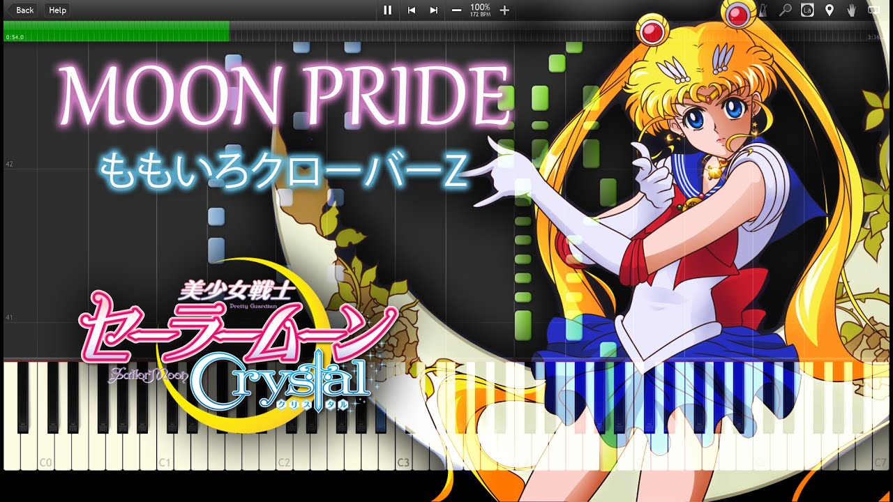 MOON PRIDE - ももいろクローバーZ 『美少女戦士セーラームーンCrystal』 OP full piano 【Sheet Music】
