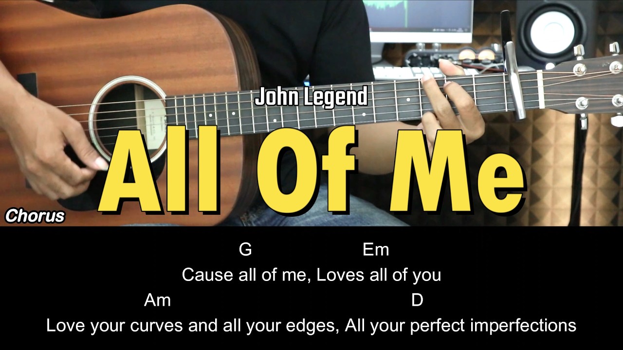All Of Me - John Legend | EASY Guitar Tutorial with Chords / Lyrics