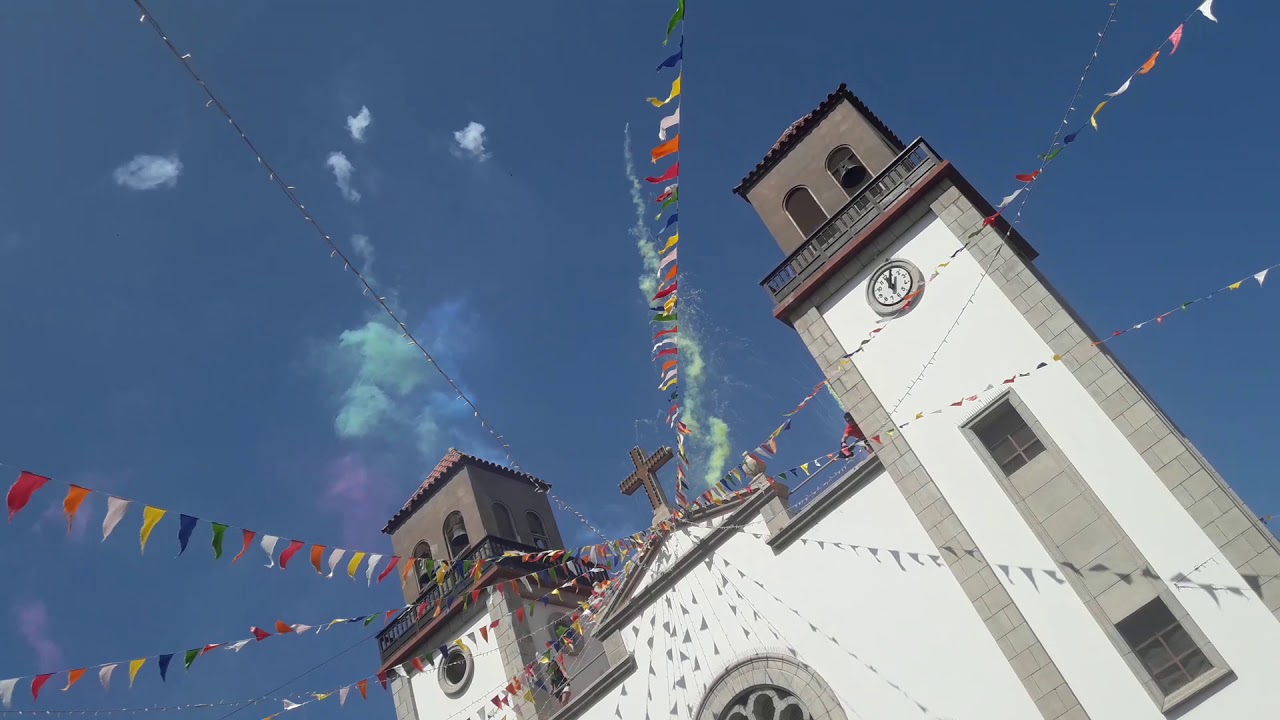 Dia 1 de.septiembre repique comienzo de las.fiestas de la Aldea de.san nicolas