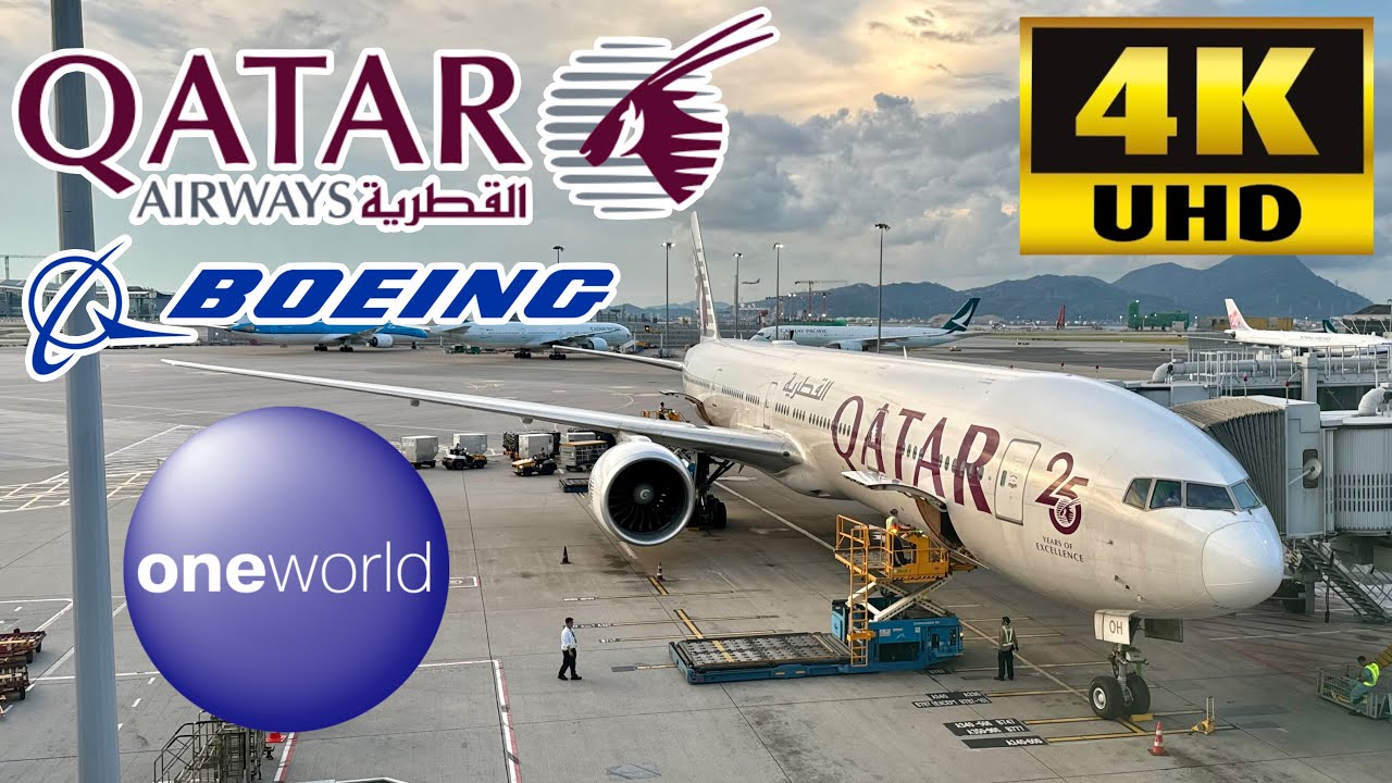 [Qatar Airways Business Class: QR817 Hong Kong to Qatar] Boeing 777-300ER & Cathay  Pacific Lounges
