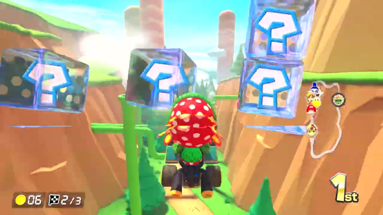Patey Piranha gameplay in Rock Cup 50cc - Mario Kart 8 Deluxe