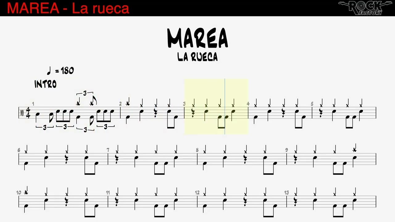MAREA - La rueca [DRUM SCORE]