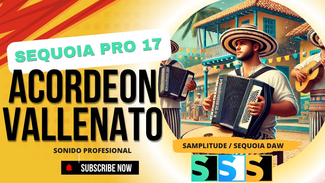 Acordeon Vallenato  Profesional  para  Kontakt -- Sequoia Pro 17 /  Samplitude Pro X8