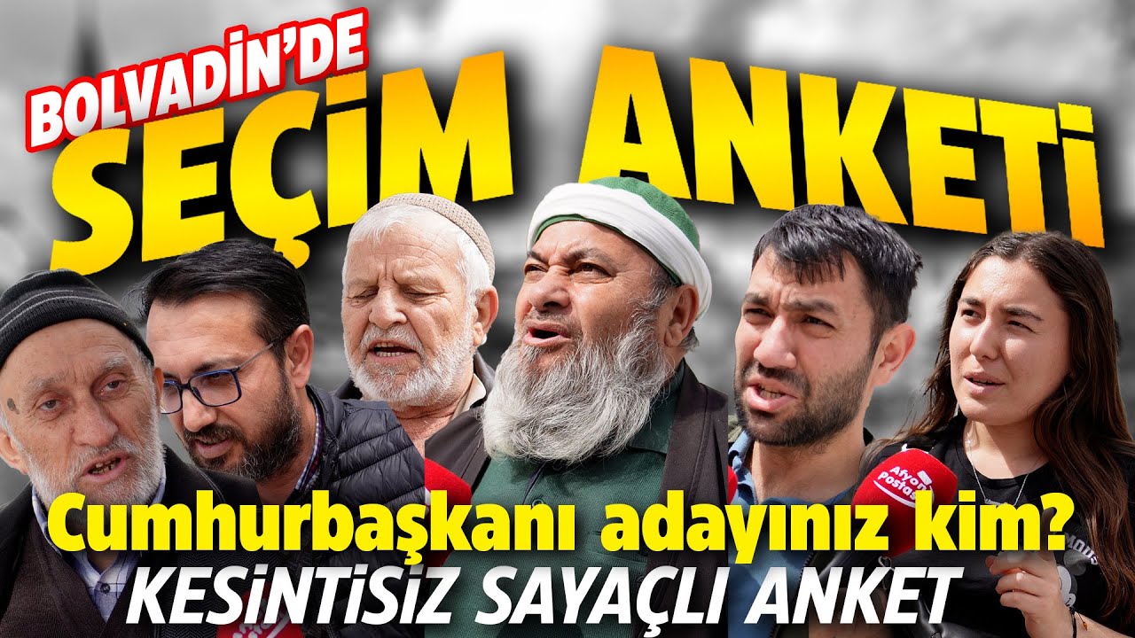 Seçim anketi yaptık: Cumhurbaşkanı adayınız kim? - Bolvadin (Kesintisiz, Sayaçlı Anket)