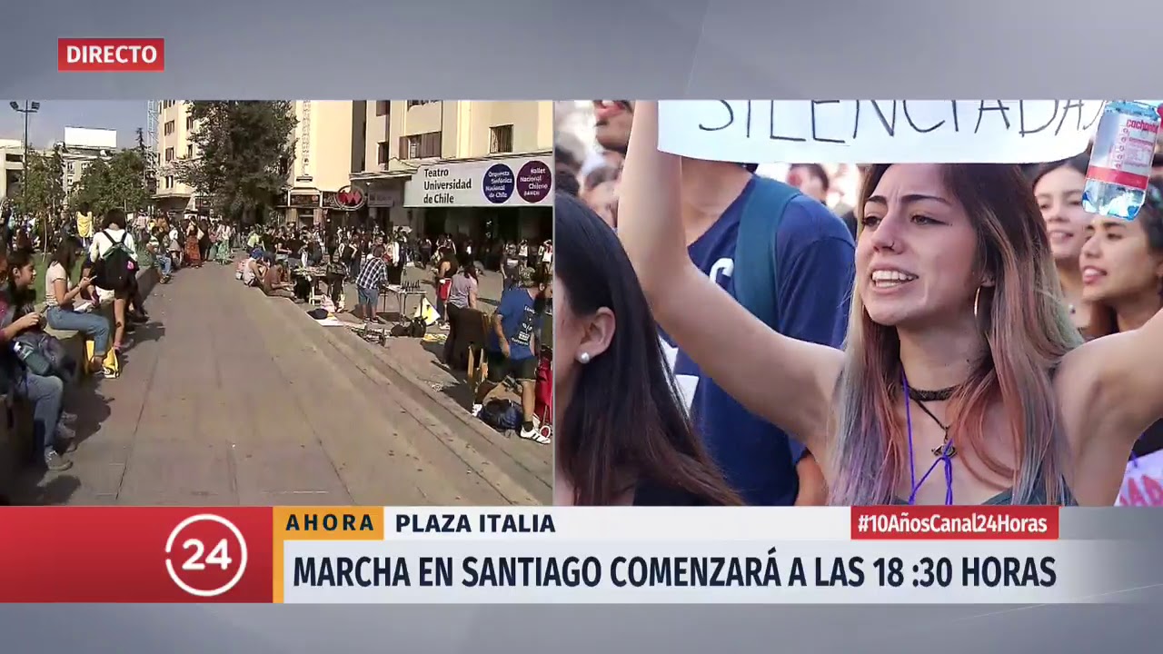 Todo listo para la marcha del 8M en Santiago: Se espera una alta convocatoria | 24 Horas TVN Chile