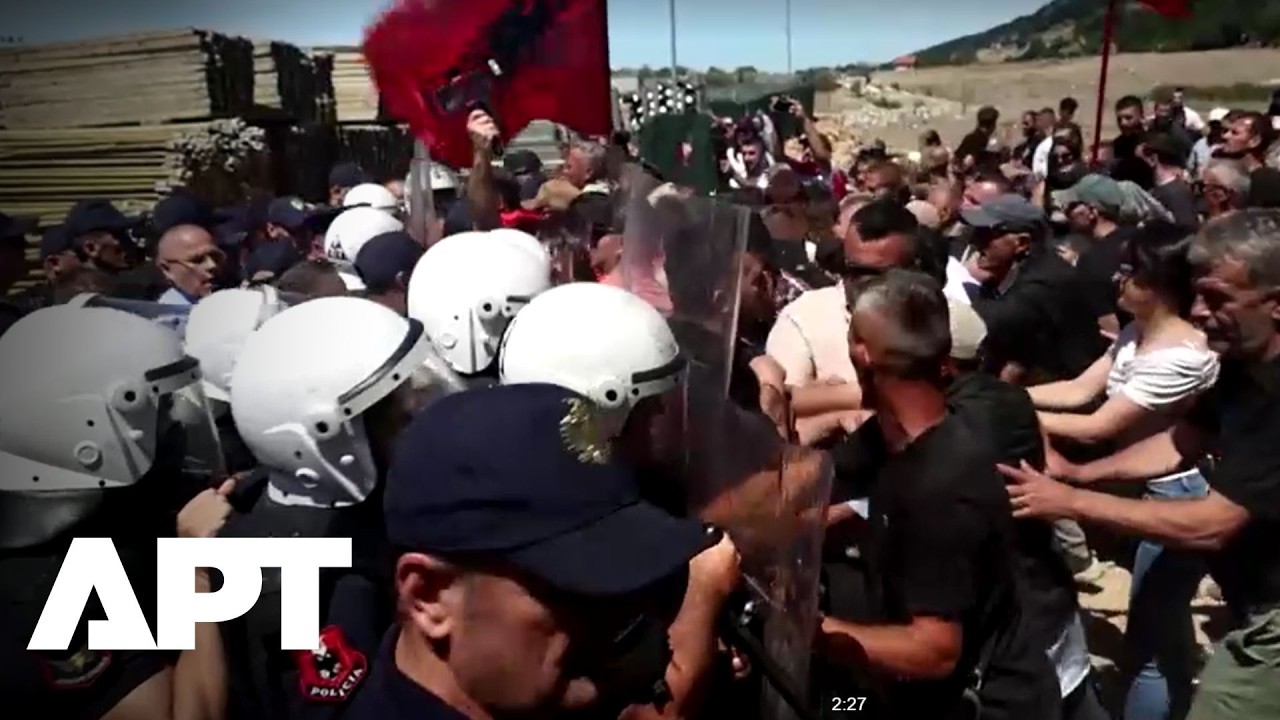 WATCH | Albanian Protesters Clash With Police At Disputed Luxury Development Site | APT