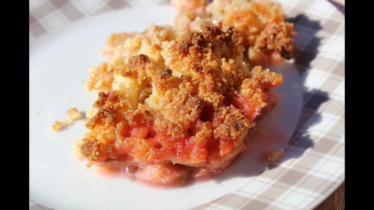 Crumble &agrave; la rhubarbe
