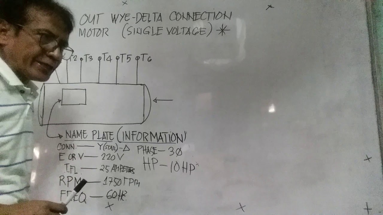 6-LEADS OUT WYE-DELTA CONNECTION 3-PHASE MOTOR