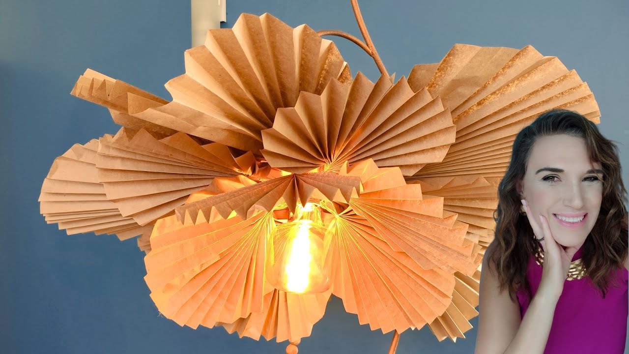 Luminária de papel Kraft para vitrines e eventos