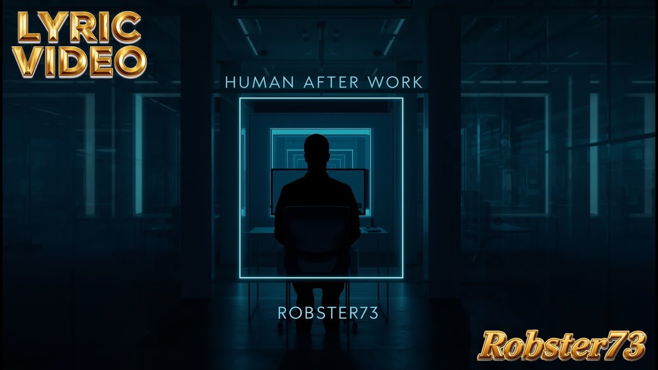 Robster73 - Lyric Video - Human After Work (Chill Deep House Visualizer)