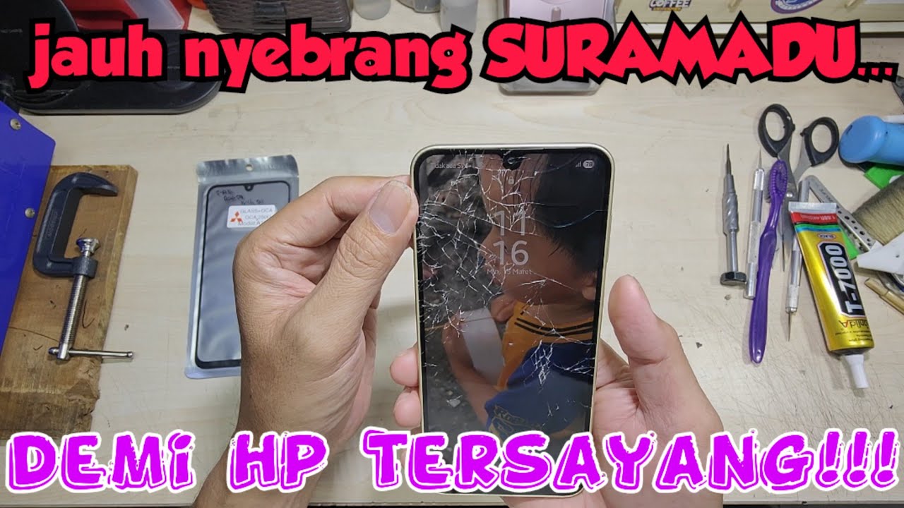 REPAIR / mengganti kaca lcd samsung A16 5G...dapat kiriman jauh dari sana