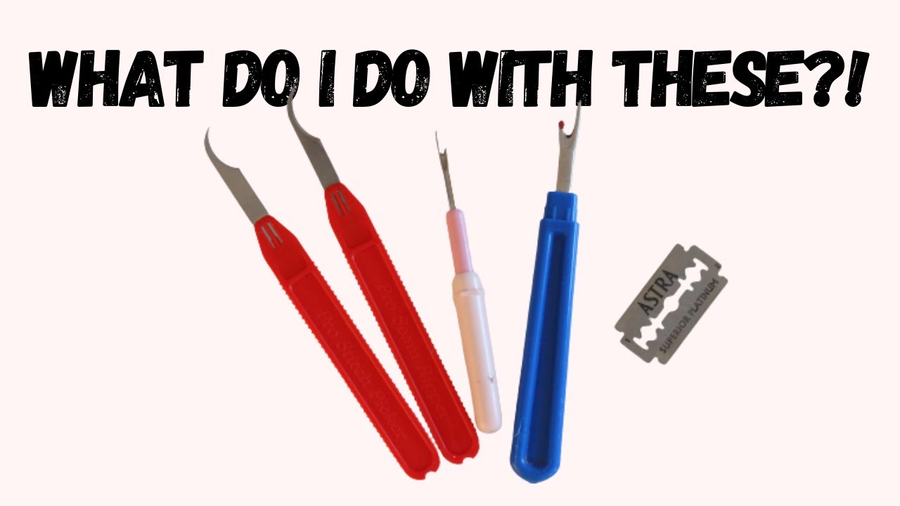 How to use a seam ripper, razor blade seam ripper, 3 different kinds of seam rippers
