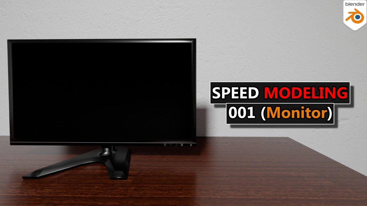 Blender Speed Modeling (001/Monitor)