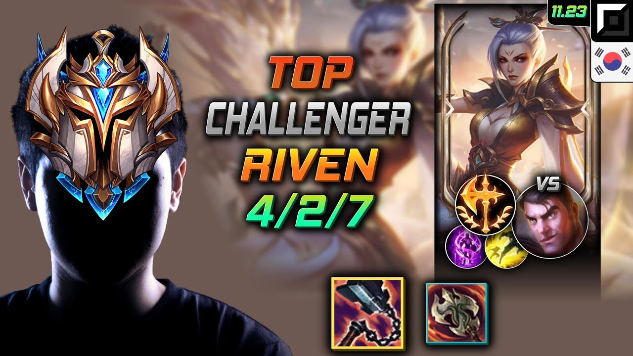 Challenger Riven Top vs Jayce - Ривен Потрошитель Завоеватель - LOL KR 11.23