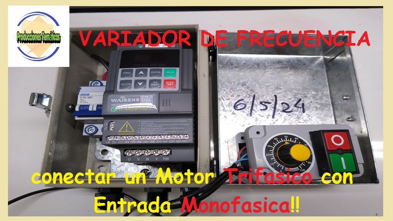 COMO alimentar un motor TRIFÁSICO con linea MONOFÁSICA, COMO FUNCIONA un variador de frecuencia