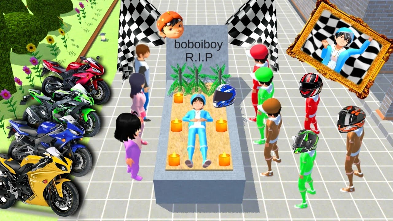 boboiboy m4ti ditabr4k mobil akibat kebut kebutan mio sedih meraung raung | SAKURA SCHOOL SIMULATOR