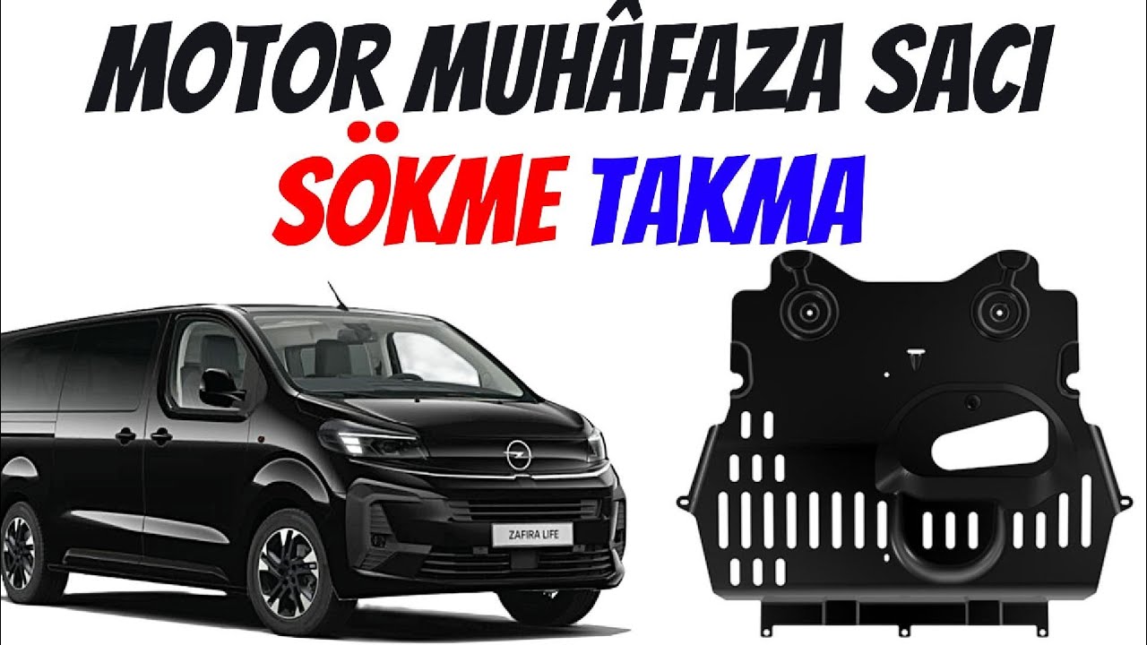 Motor muhafaza sacı sökme takma | Karter koruma demiri sökme takma | PSA,Taraveller,Opel Zafira Life