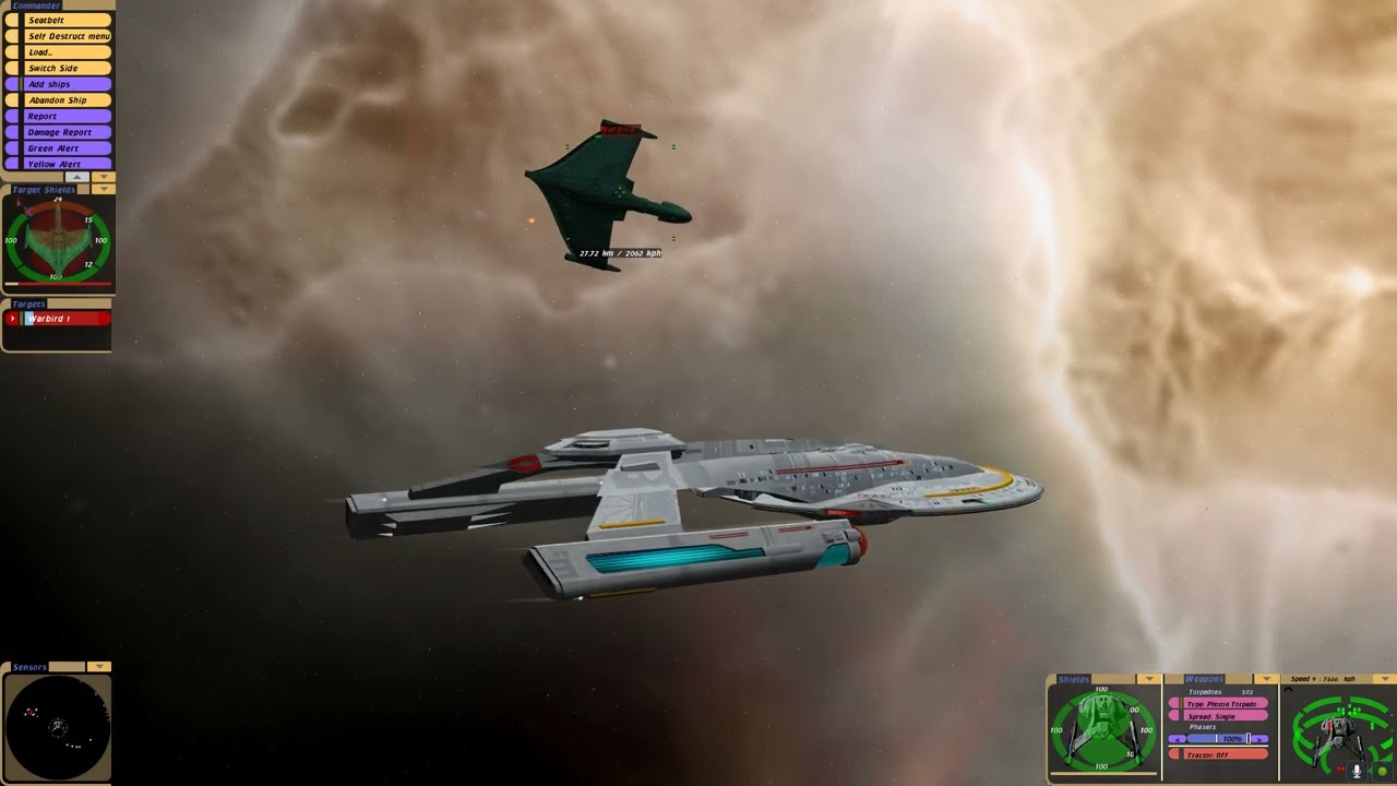 Star Trek Bridge Commander | Dominion War Akira Class Refit vs. Keldon, Warbird, and Neghvar.