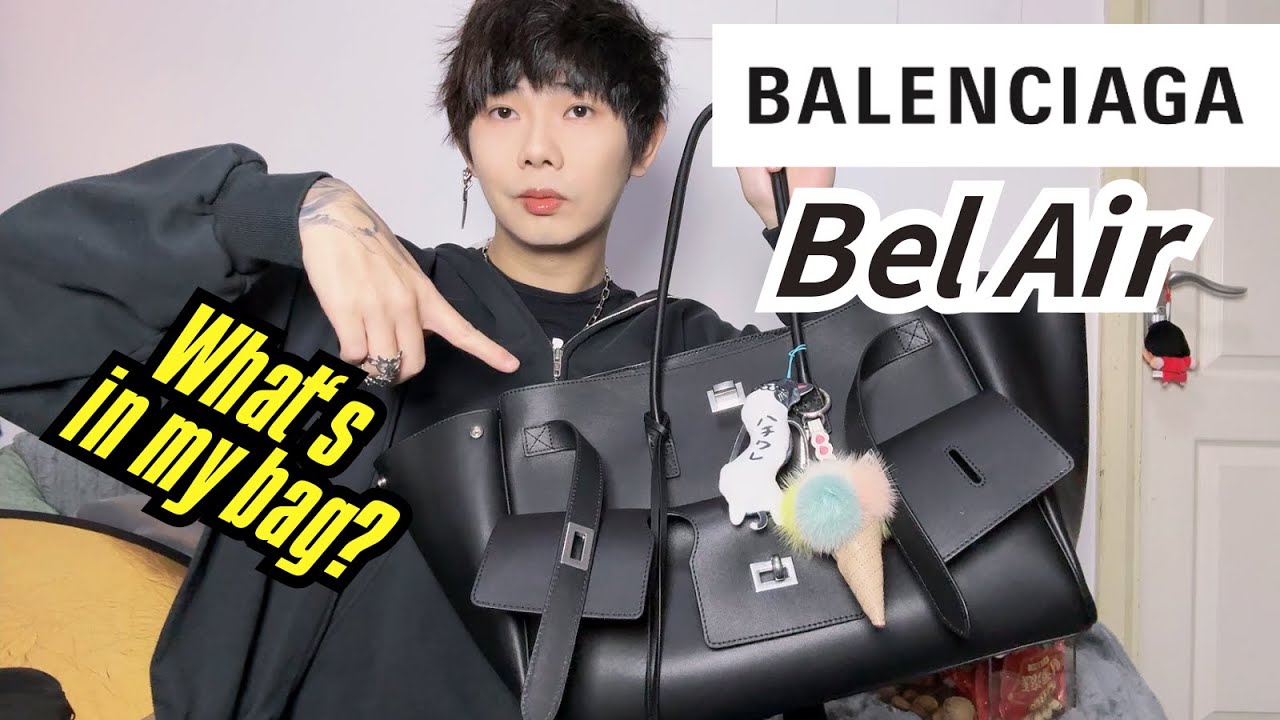 What's in my Balenciaga Bel Air Bag Medium Black? Review Designer Bag