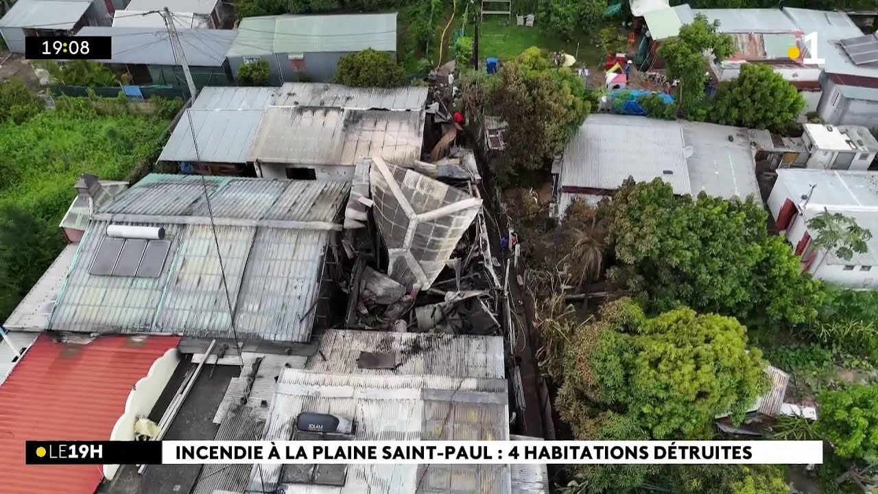 Un incendie a ravagé 4 maisons à la Plaine Saint-Paul, aucun blessé n’est à déplorer.