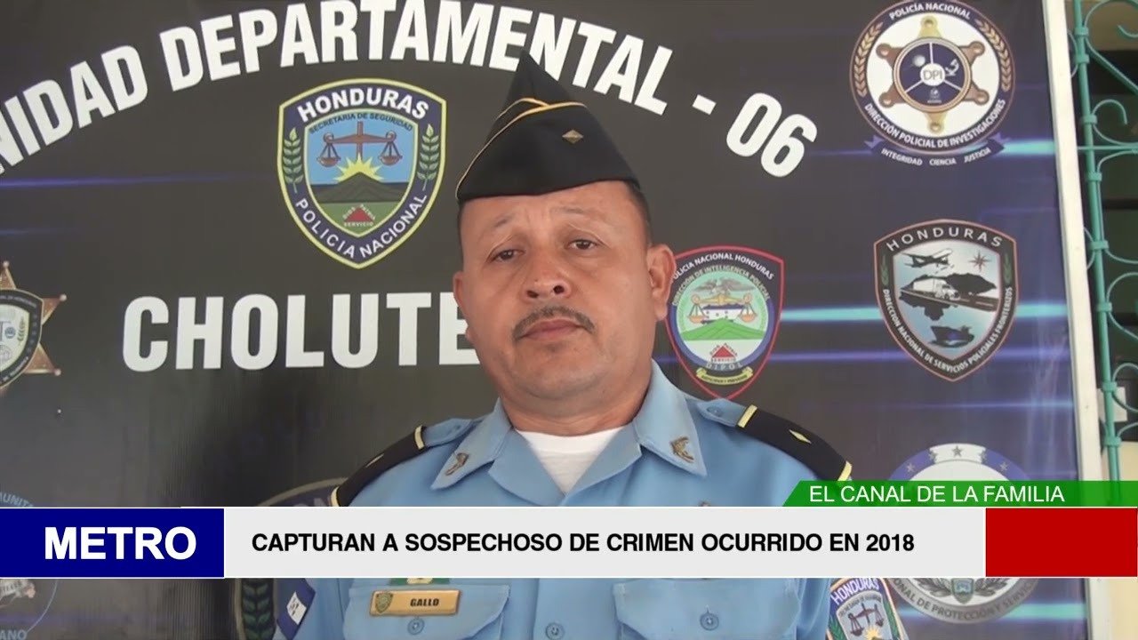 CAPTURAN A SOSPECHOSO DE CRIMEN OCURRIDO EN 2018