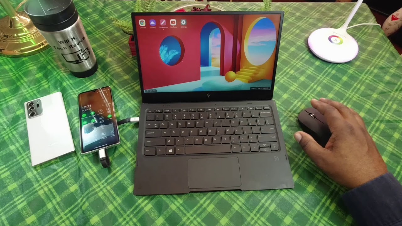 LG Velvet Desktop Mode Demo On The HP Elite X3 Lap Dock