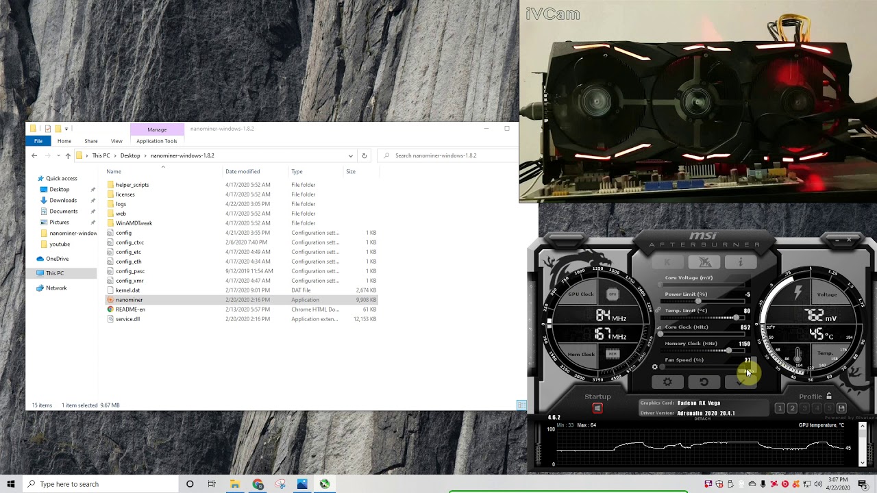 RX Vega 64 overclocked for mining ETH/ETC